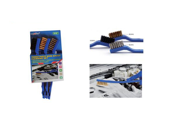 BATTERY TERMINAL CLEANING BRUSHES SET 3PCS 29368 Copper wire