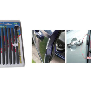 CAR PROTECTORS 1309 door side black double bubble 8PC clear packing