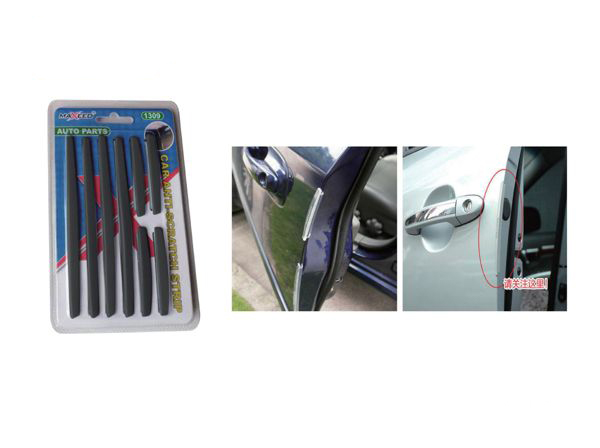 CAR PROTECTORS 1309 door side black double bubble 8PC clear packing